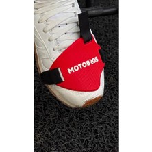 Odea Motosiklet Ayakkabı Koruma ile Uyumlu Pedi Motor Vites Pedi (Kırmızı)