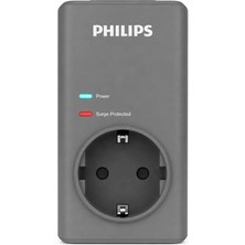 Odea Phılıps CHP7010G/10 1140 Joule Tekli Akım Korumalı Priz, Gri
