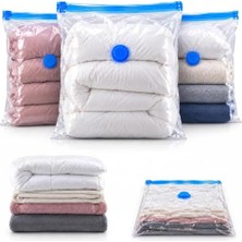 Odea 3 Adet Büyük Boy (80 cm x 100 Cm) Vakumlu Poşet - Vakumlu Hurç - Vakumlu Torba