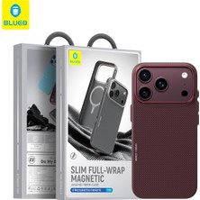 Blueo iPhone 17 Pro Max / 18 Pro Max Uyumlu Ince, Tam Kaplamalı, Manyetik Aramid Fiber Kılıf
