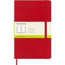 Universal Çizgisiz Kırmızı Defter L Boy Sert Kapak