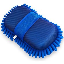 Odea Mikrofiber Oto Araba Yıkama Süngeri, Araç Yıkama Bezi, Oto Süngeri Mikrofiber El Tutmalı Mavi
