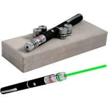 Junglee Şarjlı 5 Başlıklı Yeşil Lazer 100MW 532NM 8km Menzil Green Laser Pointer