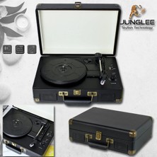 Junglee Nostaljik Pikap Plakçalar 33-45-78 Lik Plak Uyumlu Plak Çalar Bluetooth Lu Aux USB Girişli Mp3 Çalar