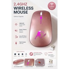 Junglee 2.4 Ghz USB Wireless Kablosuz Şarjlı Mouse Rgb LED Işıklı 800-1600 Dpi Ayarlanabilir Sessiz Click Mouse