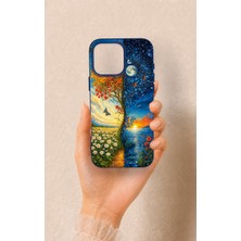 Vip Case iPhone 16 Pro Max Uyumlu Gökyüzü ve Yeryüzü Desenli Silikon Kılıf