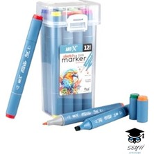 Odea Sketch Marker Çift Taraflı Çizim Kalem Seti Art-X  Yüksek Kalite Kalıcı Mürekkep Iade Garantili,syfartxset-12