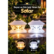 Odea 2li Solar Beyaz Bahçe Lambası Güneş Enerjili Dekoratif 2 Renk Yanan Bahçe Yol Aydınlatma          [enerji Sınıfı A+]