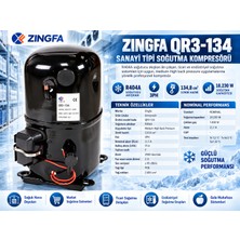 Zingfa QR3-134 R404A 380V Trifaze Sanayi Tipi Soğutma Kompresörü