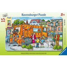 Odea Ravensburger 61624 Çöp Toplama Kamyonu Çocuk Puzzle, 15 Parça