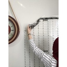 Odea Yıllık Planlayıcı Takvim Akıllı Kağıt Tahta Yazı Tahtası Zaman Sınırlaması Olmayan 100X100CM