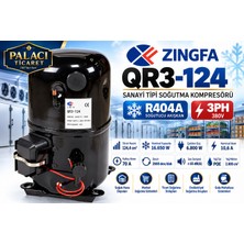 Zingfa QR3-124 R404A 380V Trifaze Sanayi Tipi Soğutma Kompresörü