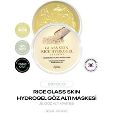 Esfolio Pirinç Özü Içeren Cam Cilt Göz Altı Maskesi Glass Skin Rice Eye Patch Hydrogel Mask