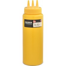 Universal 3 Delikli Ketçap ve Mayonez Şişe 950 ml Capacityu, Sarı
