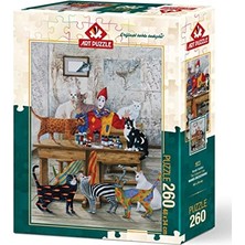 Odea Art Puzzle Renkli Kediler 260 Parça Puzzle