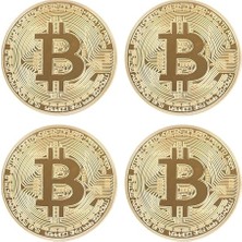 Odea 4 Adet Bitcoin Madeni Hatıra Parası Madeni Bitcoin Hediye Sikke Para