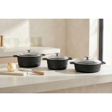 Haschef Yakut Döküm Granit Kaplama Yanmaz Yapışmaz 6 Parça Set
