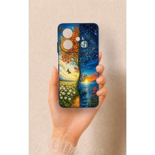 Vip Case Oppo A3 Uyumlu Gökyüzü ve Yeryüzü Desenli Silikon Kılıf