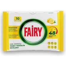 Odea Fairy Çok Amaçlı Yüzey Temizlik Havlusu 10 Yaprak | Limon Yağlı | Beyaz Sirke & Karbonat