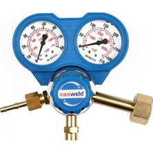 Kasweld 2401 Oksijen Için Yüksek Basınç Düşürücü Regülatör (0-50 Bar)