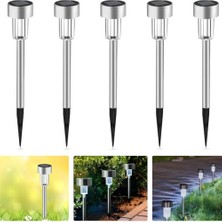 Odea Solar Güneş Enerjili Bahçe Aydınlatma Lambası 10'lu Paket - Paslanmaz Çelik Gövdeli Su Geçirmez LED Dış Mekan Yol, Çim, Patika ve Peyzaj Armatürü          [enerji Sınıfı A]