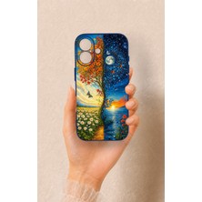 Vip Case iPhone 17 Uyumlu Gökyüzü ve Yeryüzü Desenli Silikon Kılıf