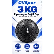 Ckspor Luxury 3 kg Zıplamayan Sağlık Topu Slam Ball Crossfit Fitness Fonksiyonel Antrenman Ağırlık Topu