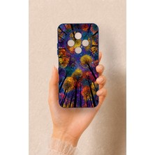 Vip Case Tecno Spark 30C Uyumlu Renkli Gökyüzü Desenli Silikon Kılıf