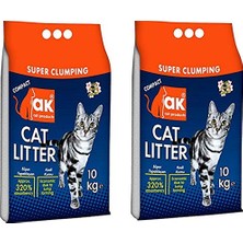 Odea Akkum Doğal Ince Taneli Bebek Pudralı Kedi Kumu 10 kg * 2 Adet