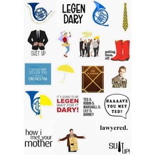 Fumeyabi How I Met Your Mother - Hımym 20'li Özel Tasarım Sticker Seti