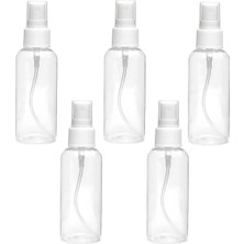 Universal 100 ml Plastik Boş Sprey Şişesi Doldurulabilir Ince Sis Parfüm Atomizer Dezenfektan Seyahat Güzellik Makyaj Için (5'li Paket)