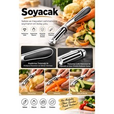 Nokka Sebze & Meyve Soyacağı Paslanmaz Çelik – Ergonomik Kaydırmaz Saplı Profesyonel Soyacak
