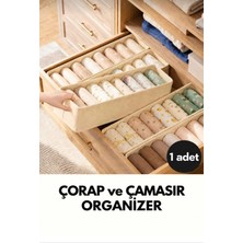 Esmana Living 1 Adet Çorap ve Çamaşır Organizer Çekmece ve Dolap Içi Düzenleyici, Raf  Düzenleyici Katlanabilir
