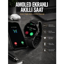 Universal Akıllı Saat Amoled Ekran 3 Kordonlu Nfc ve Gps Uyumlu