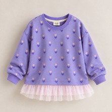 Ozzy Kids Kız Çocuk Tül Detaylı Sweatshirt