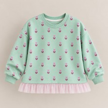 Ozzy Kids Kız Çocuk Tül Detaylı Sweatshirt