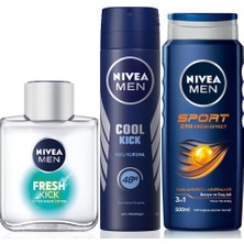 Universal Erkek Cool Kick Fresh Sprey Deodorant 150ML, Kick Fresh Tıraş Sonrası Losyon, Sport Duş Jeli 500ML