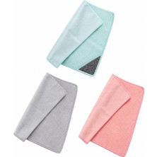 Odea Calessier 3'lü Ovma Köşeli Mikrofiber Bez, Çift Yüzeyli Yıkanabilir Temizlik Bezi Seti, Mutfak, Banyo ve Tüm Yüzeyler Için Günlük Temizlikte Pratik ve Etkili Çift Dokulu Ovma Panelli Bez