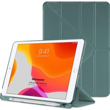 Fumeyabi Apple iPad Pro 10.5'' Için Kılıf (A1701-A1709-A1852) Origami Pencil Koyu Yeşil [ipad Pro 10.5 2017 ile Uyumlu Kılıf - Koyu Yeşil]