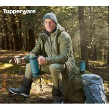 Odea Tupperware Bardaklı Termos 1.2 Litre Kırmızı Etiket