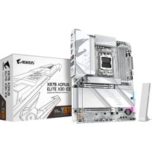 Gigabyte X870 Aorus Elıte X3D Ice Wıfı-7 Am5 Ddr5 8800MHZ (Oc) Atx Gaming (Oyuncu) Anakart
