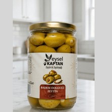 Veysel Kaptan Badem Dolgulu Yeşil Zeytin 660CC