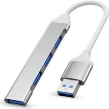 Fumeyabi 7012 USB 3.0 Hub 4 Portlu Veri USB Adaptörü Süper Hızlı 5gbps Alüminyum USB Hubbütün Cihazlara Uyumludur