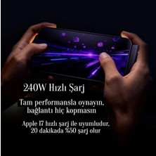 Fumeyabi 240W Ultra Hızlı Type-C Şarj Kablosu – 1.5m Örgülü, Katlanabilir Standlı Ergonomik Tasarım, Pd Hızlı Şarj ve Data Aktarım Kablosu