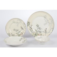 Mikasa Moor Bird Garden Krem 24 Parça Yemek Takımı