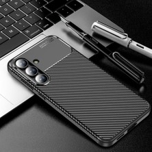Fumeyabi Samsung Galaxy S25 Fe ile Uyumlu Kılıf Siyah Karbon Silikon Orijinal (Samsung Galaxy S25 Fe ile Uyumlu, Siyah)
