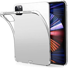 Universal iPad Pro 11 1/2/3/4 Nesiller (2018-2022) ile Uyumlu Köşe Korumalı Şeffaf Esnek Antishock Kılıf Şeffaf