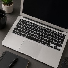 Universal MacBook Klavye Koruyucu Uk Iso Ters L Enter – Air 13 A1369/A1466 & Pro A1278/A1425/A1502/A1286/A1398 Uyumlu – Avrupa Ingilizce Ince Silikon Siyah