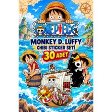 Star Figür One Piece Monkey D. Luffy Chibi Sticker Seti 30 Adet | Anime Çıkartma Paketi