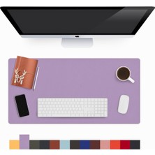 Universal Lindos Deri Masa Pedi, Büyük Mouse Pad, Gaming Oyuncu Mause Pad, Ofis ve Ev Için Masa Altlığı, Lila